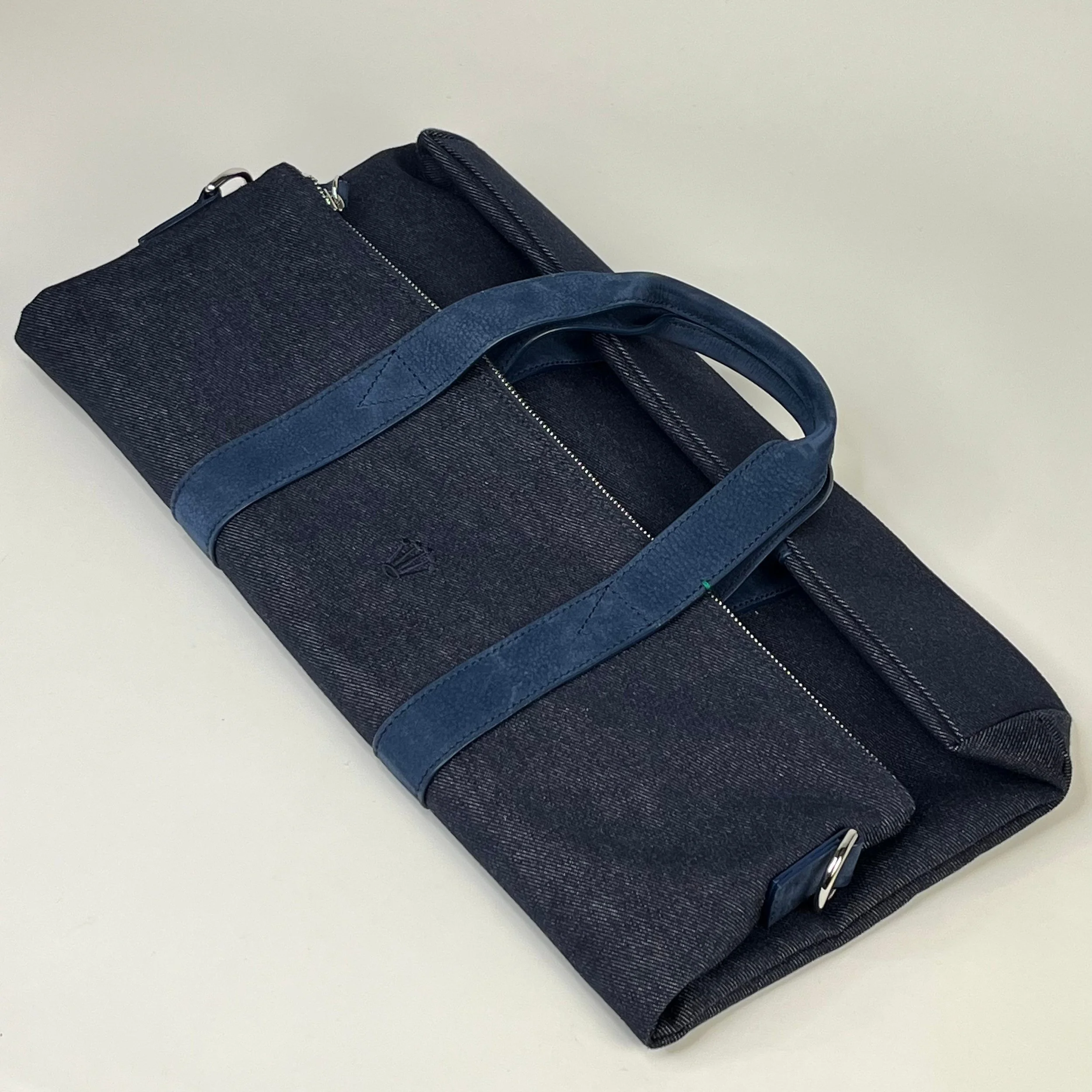 ロレックス ROLEX ボストンバッグ 鞄 ノベルティ 旅行バッグ Rolex Blue Denim Leather Tote Bag with Shoulder Strap & Dust Bag